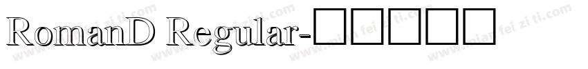 RomanD Regular字体转换
